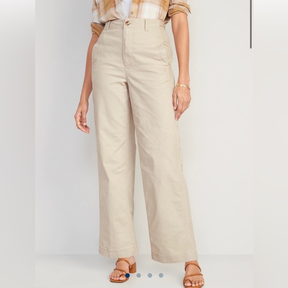 Old Navy Canvas Wide-Leg Pant - Picture 1 of 4